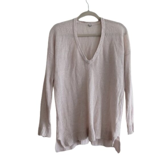 MARGARET O'LEARY 100% Linen Loose Fit Knit Sweater Neutral Tan Beachy - Size S - Picture 1 of 16